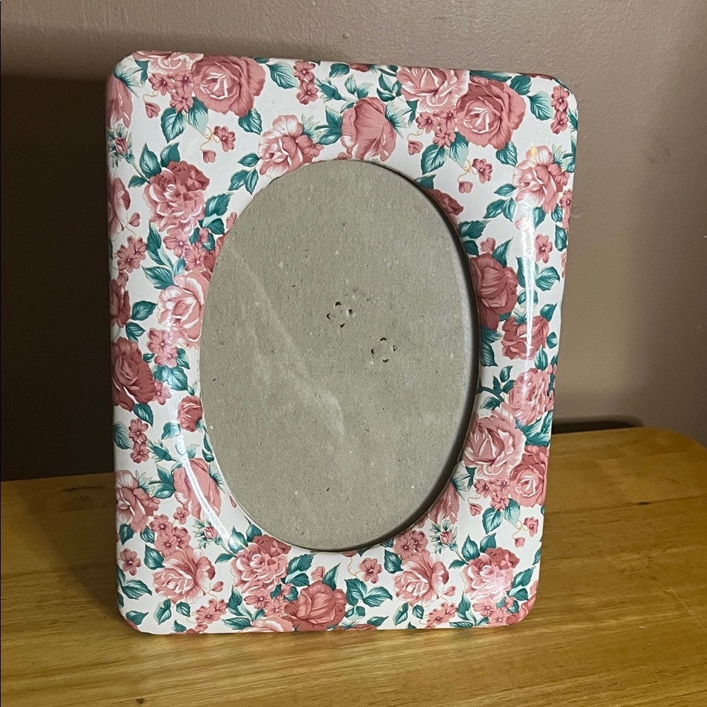 😄Ceramic floral picture frame 80’s circa Taiwan
